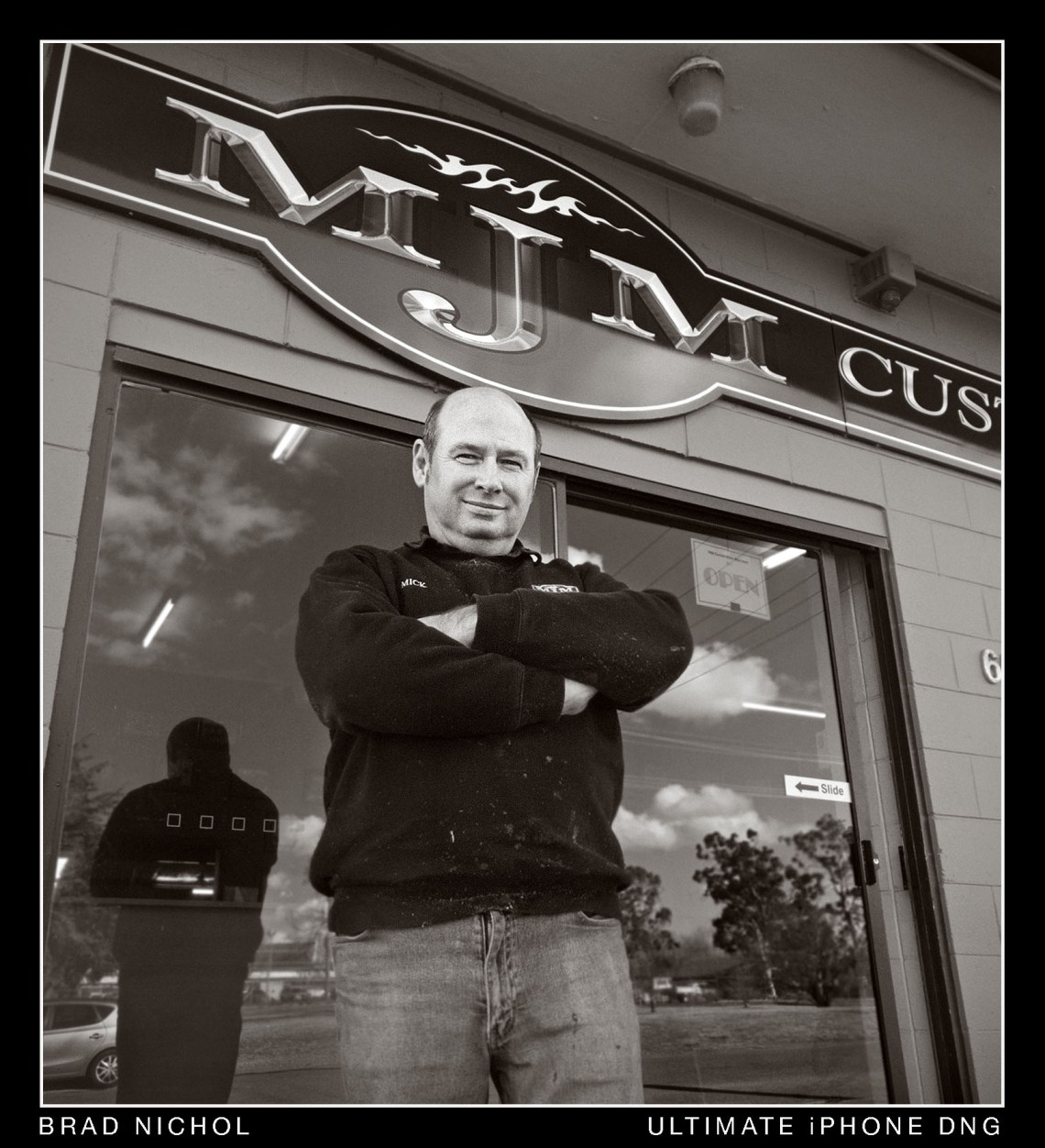 Boss in Front of his motor trimming shop
