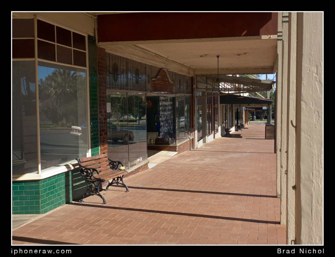 Coolamon Main Street NSW, iPhone X Telephoto lens test. TLC, film like colour and tone rendering.